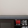 Kumasinova Louvered Shoe Storage Bench,Entryway Bench with Adjustable Panels and Cushioned Seat,Shoe Rack Bench for Entryway,Hallway,Living Room - 4 of 4
