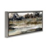 Stupell Industries Trees By Lakeside Landscape Floating Frame Canvas Art, Gray, 25" x 11" - 2 of 4