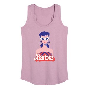 Women's - Barbie - Retro Classic Styled Barbie Graphic Racerback Tank - 1 of 4