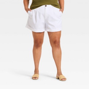 Women's High-Rise Linen Tailored Shorts - A New Day™ - 1 of 3
