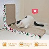 Christmas L-shaped cat scratching board, 23.6-inch L-shaped cat scratching pad wall-mounted, cat scratching paperboard with ball toys - 4 of 4