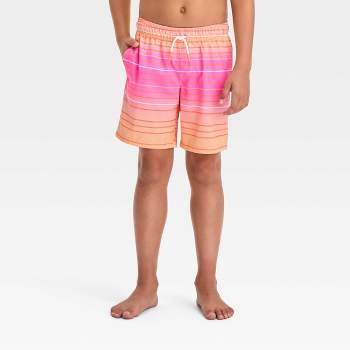 Boys' Striped Swim Shorts - Cat & Jack™ Orange
