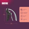 Innovine Vertical Lever Corkscrew, Gear-Driven Wine Opener with Non-Stick Worm, Heavyweight, Durable Construction, Perfect for Home Bar, Set of 1 - 3 of 4