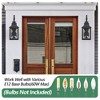 23"(H) 2-Pack Outdoor Wall Lantern Light ¨C Vintage Black Metal Sconce with Clear Seeded Glass for Porch, Patio, and Garden (Bulb Not Included) - 4 of 4
