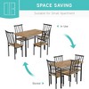 Table and Chair Sets Dining Table and Chairs Dining Table Set for 4,Kitchen Table with 4 Chairs 1 Piece Rectangular Dining Table Furniture Set, Brown - 4 of 4