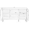 Rattan TV Stand for TVs Up to 55" Aesthetic Rattan Doors Metal Support Legs Handles, Entertainment Center with Storage Media Console, Living Room - 2 of 4