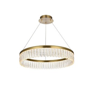Elegant Lighting Rune 1 - Light Chandelier in  Satin Gold - 1 of 4