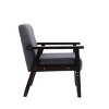 GlasFlength Accent Chairs Linen Fabric Chair Breathable Soft Linen Material Lightweight Design Easy to Maintain for Bedroom, Gray, 25"*22"*12" - 4 of 4