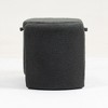 PAGED Chenille Fabric Ottoman, Modern Vanity Chair Footrest Stool with Wooden Frame and Foam Filling, Small End Table for Living Room, Bedroom - 4 of 4