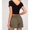 Women's Faux Suede Twill Skort - SHE + SKY - 2 of 3