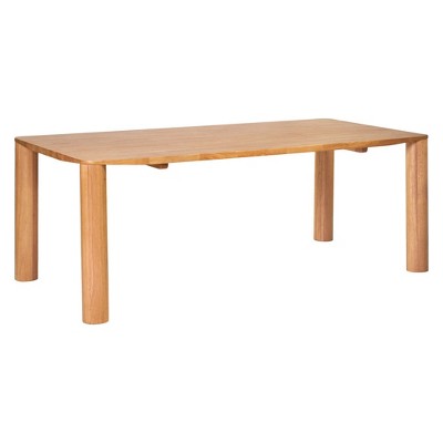 HomeRoots 79" Natural Solid Wood Dining Table