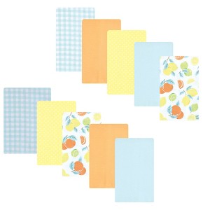Luvable Friends Hudson Baby Flannel Burp Cloths 10pk Set - 1 of 2