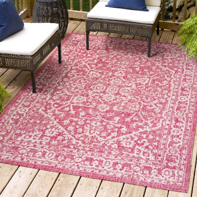 JONATHAN Y Malta Bohemian Medallion Textured Weave Indoor/Outdoor Area Rug
