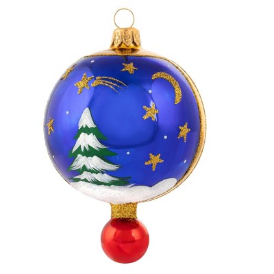 Miss Christmas 4.0 Inch Silent Night, Gentle Day Christmas Tree Ornament , Christmas Decor Sun Moon Christmas (1PC)
