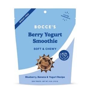 Bocce's Bakery Berry Yogurt Smoothie Flavor Chewy Dog Treats - 6oz
