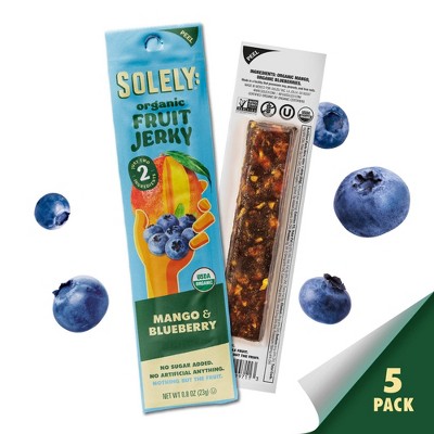 Solely Mango and Blueberry Fruit Snack Jerky - 4.1oz/5ct