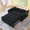NicBex Modern Pull Out Sofa Bed Velvet Convertible Sleeper Sofa with Adjustable Backrest and 2 Pillows for Living Room - 4 of 4