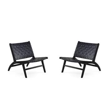 Set of 2 Maintenon Leatherette Accent Chairs - Manhattan Comfort