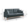 GDFStudio Camain 70.1" Waterproof Fabric Button Tufted Wood Base Sofa with USB Charge Port - 3 of 4