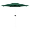 Gulches Simple Deluxe 9ft Outdoor Market Table Patio Umbrella with Button Tilt, Crank and 8 Sturdy Ribs for Garden, Green - 2 of 4