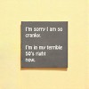 Slickblue Funny 50s Cranky Quote Wood Sign – Rustic Wall Decor 7x7 Shelf or Hanging Art, 10 Color Options - 2 of 3