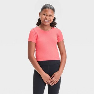 Girls' Seamless Crop T-Shirt - All In Motion™ - 1 of 3