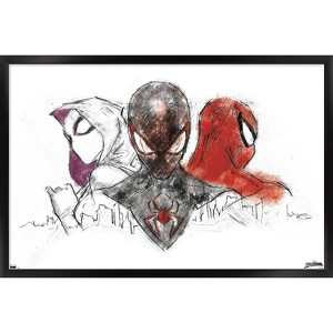 Trends International Marvel Comics Spider-Man - Gallery Edition Sketch Framed Wall Poster Prints - 1 of 4
