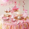 48ct Ballet Birthday Napkins Pink: Creative Converting, Square Paper Lunch Napkins, Typography Pattern, 6.5" - 2 of 3