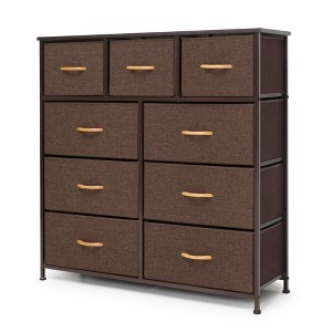 Pellebant Home Extra Wide Closet Dresser Storage Tower Organizer Unit 9 Drawers Dresser for Bedroom Clothes with Steel Frame Wood Top - 1 of 4