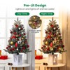 Artificial Christmas Tree With Warm White LED Lights- 3Ft Fiber Optic-Like Flocked Tree  for Home, Shops, Party and Holiday Christmas Decoration - 3 of 4