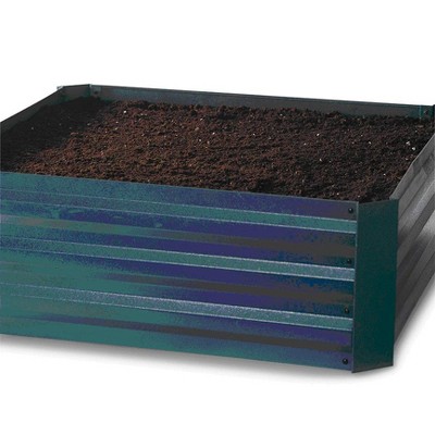 Deep Blue Corrugated Metal Outdoor Raised Garden Bed