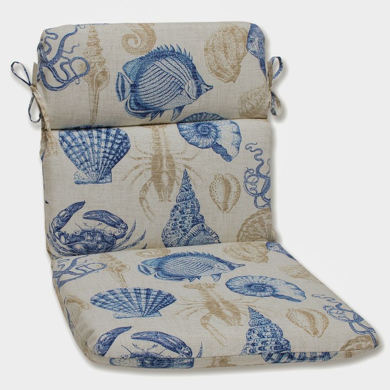 Outdoor Round Edge Full Seat Cushion - Sealife - Pillow Perfect, 1 of 5
