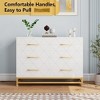 Whizmax Dresser for Bedroom with 6 Drawer, Wood Dressers Chest of Drawers with Wide Drawers and Metal Handles for Living Room Hallway Entryway - 2 of 4