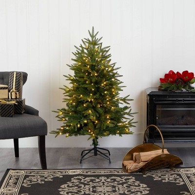4ft Green Fir Artificial Christmas Tree with Clear LED Lights