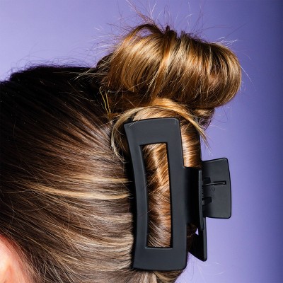 Gimme Beauty Rectangle Claw Clip - Black/Tortoise - 2pc - image 4
