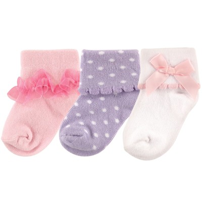 Luvable Friends Baby Girl Socks Set, Light Pink, 0-6 Months : Target