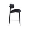 Meridian Furniture,Lupita Black Vegan Leather Counter Stool, Set of 2 - 3 of 4