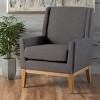 NicBex Accent Chair Mid Century Modern Fabric Armchair with Wood Legs Upholstered Single Sofa Chair for Bedroom,Living Room - 2 of 4
