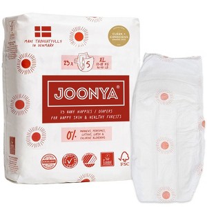 Joonya Baby Diapers - Single Bag, Non-Toxic, Eco-Friendly, Ultra Slim, Overnight Use - Made in Denmark - 1 of 4