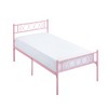 Metal Bed Frame with Headborad & Footboard, Sturdy Metal Platform Bed Frame with Iron-Art Sweet Heart, No Box Spring Needed, Under Bed Storage - 2 of 4