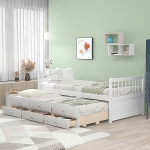 Twin Size Daybed with Trundle and Drawers - 1 of 4