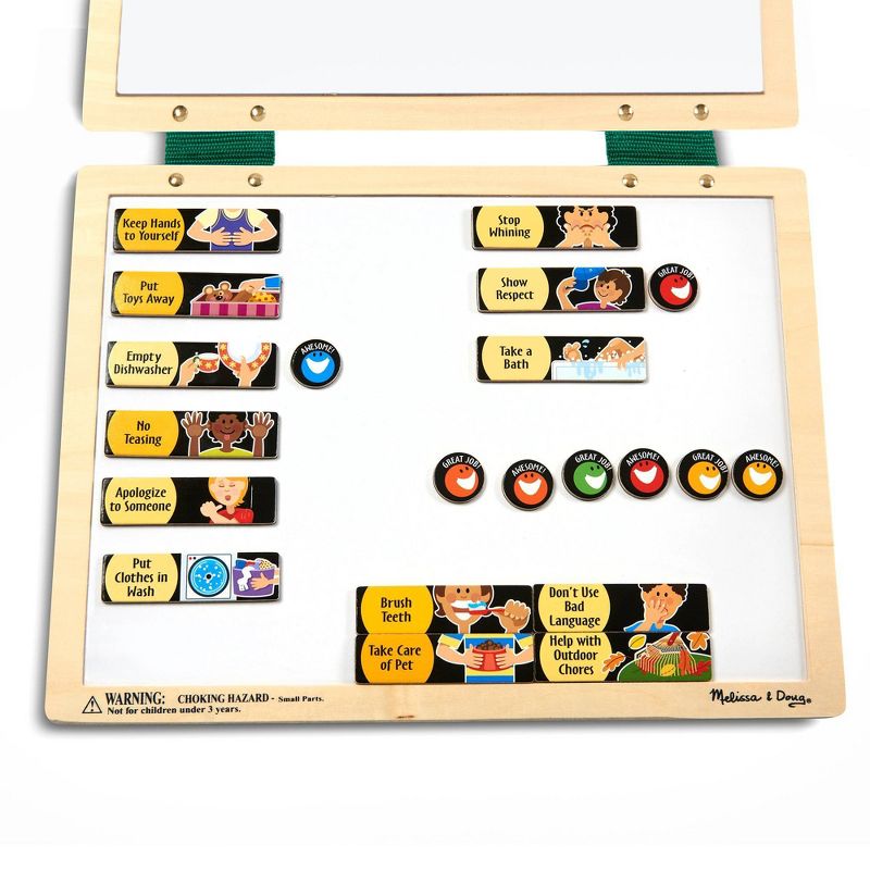 Melissa &#38; Doug Deluxe Wooden Magnetic Responsibility Chart With 90 Magnets, 5 of 13