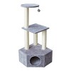 Two by Two Brea - Gray Scratching Post Cat Furniture - 42.9 in. Tall - 4 of 4