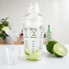 True Cocktail Shaker with Recipes for Cocktails and Ounce Measurements, Built-In Strainer, 16 Oz, Clear Plastic - 2 of 4