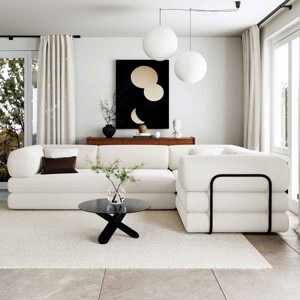 L-Shaped Modular Sofa, Sofa Bed for Living Rooms and Apartments, Upholstered Couch with Foam Filling and Corduroy Cushions-Coolbibila - 1 of 4