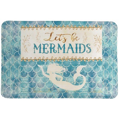 Laural Home Let's Be Mermaids 20"W x 30"L Memory Foam Rug