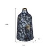 HomeRoots 12" Blue And Gold Abstract Bud Glass Table Vase - 3 of 4