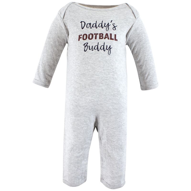 Hudson Baby Infant Boys Cotton Coveralls, Touch Down, 4 of 6
