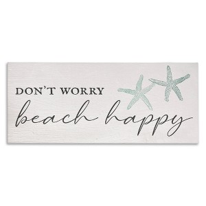 Stupell Industries Don't Worry Beach Happy, 24" x 10" - 1 of 4