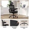 PAGED High Back Office Chair with Flip-Up Armrest,Ergonomic Gaming Chair with Adjustable Lumbar Support for Home,Office,Black - 3 of 4